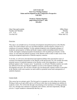 Islam and Development in the Comparative