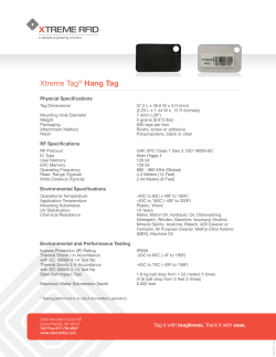 Xtreme Tag&reg; Hang Tag