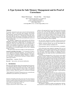 A Type System for Safe Memory Management and its Proof of