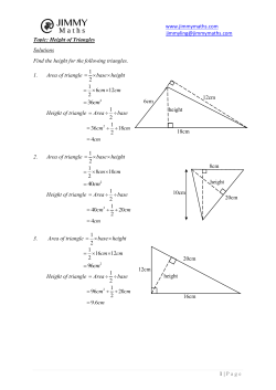 Find Height of Triangles Solutions