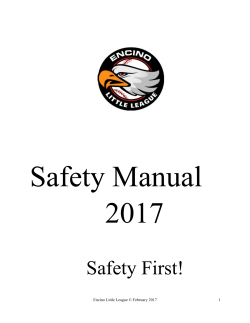 2017 safety manual - Encino Little League