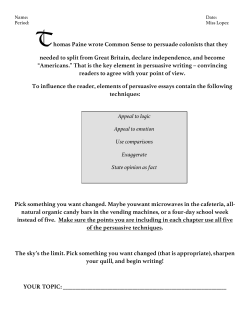 Thomas Paine wrote Common Sense to