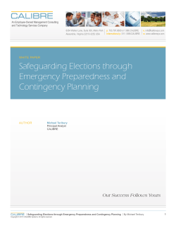 Safeguarding Elections through Emergency Preparedness and