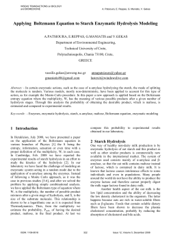 Applying Boltzmann Equation to Starch Enzymatic