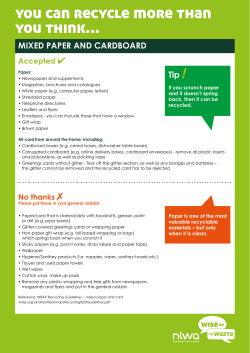 full list of acceptable recyclable materials here