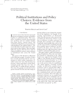 Political Institutions and Policy Choices: Evidence from the United