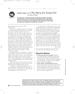 PRIMARY SOURCE from The Diary of a Young Girl