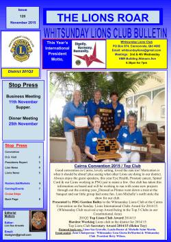 Bulletin - Whitsunday Lions Club