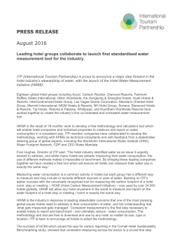 PRESS RELEASE - World Water Week in Stockholm