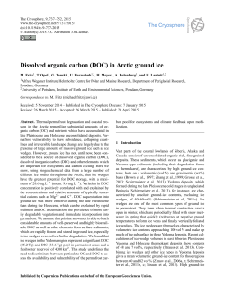 Dissolved organic carbon (DOC) in Arctic ground ice
