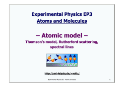 Lecture 04 - Atomic models