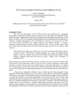 The Economic Geography of North Korean Drug