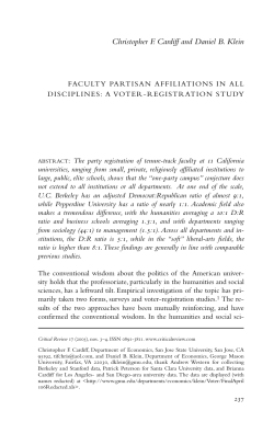 faculty partisan affiliations in all