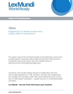 A Guide to Doing Business in Ohio