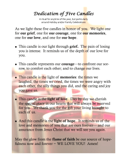 Five Candles Prayer