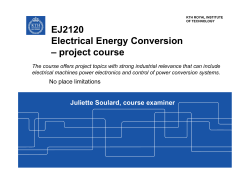 EJ2120 Electrical Energy Conversion &ndash; project course
