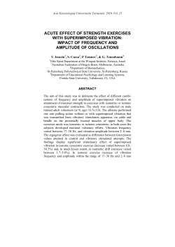 acute effect of strength exercises with superimposed vibration