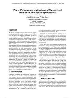 Power-Performance Implications of Thread