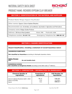 material safety data sheet product name: richgro
