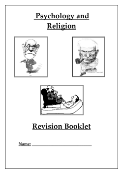 Psychology and Religion revision booklet