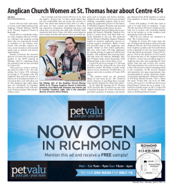 Anglican Church Women at St. Thomas hear about Centre 454
