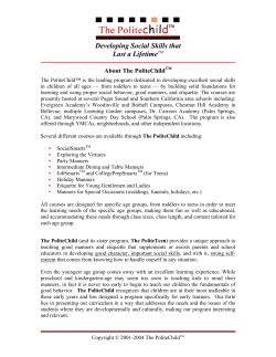 PoliteChild Fact Sheet