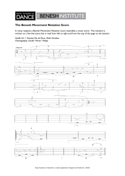 The Benesh Movement Notation Score