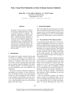 Penn: Using Word Similarities to better Estimate Sentence Similarity