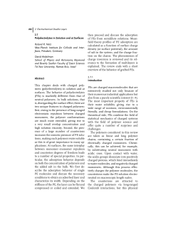 Polyelectrolytes in Solution and at Surfaces Roland R. Netz Max