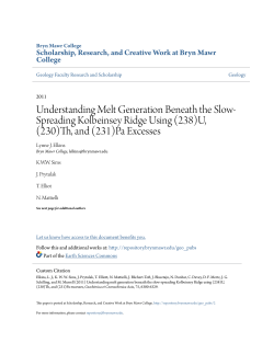 (238)U, (230)Th, and - Scholarship, Research, and Creative Work at