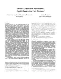 Merlin: Specification Inference for Explicit Information Flow Problems