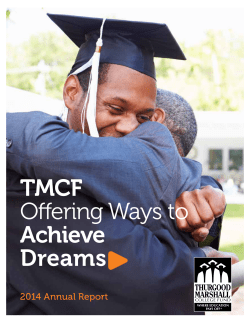 TMCF Offering Ways to Achieve Dreams