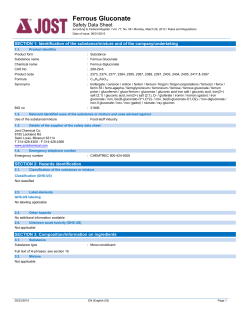 Ferrous Gluconate - Jost Chemical Co.