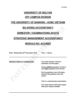 UNIVERSITY OF BOLTON OFF CAMPUS DIVISION THE