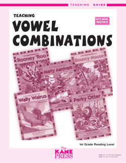 Teaching Vowel Combinations