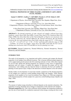 10 THERMAL PROPERTIES OF THREE MAJOR LANDFORMS IN
