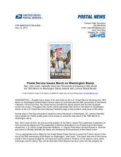 Postal Service Issues March on Washington Stamp