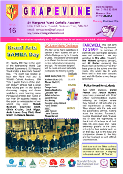 farewell to staff - St Margaret Ward Catholic Academy