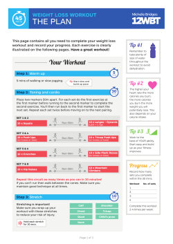 a sample outdoor workout