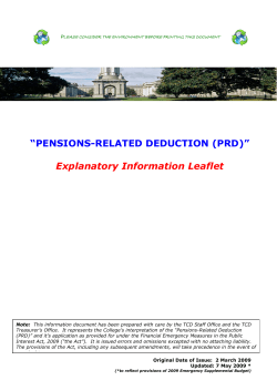 PENSIONS-RELATED DEDUCTION (PRD)