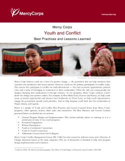 Youth and Conflict Best Practices