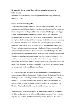 Living and loving as part of the whole