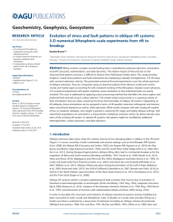 Evolution of stress and fault patterns in oblique rift systems: 3‐D