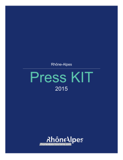Press Kit 2015 - Tourism in Rh&ocirc;ne