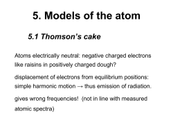 5. Models of the atom