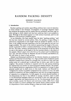 random packing density