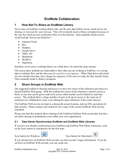 EndNote Collaboration