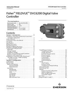Fisher FIELDVUE DVC6200 Digital Valve Controller