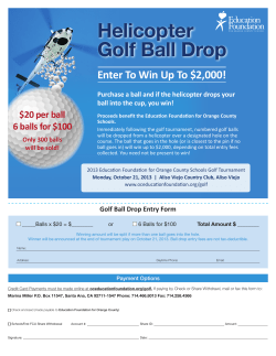 Helicopter Golf Ball Drop