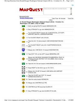 Page 1 of 2 Driving Directions from Ronald Reagan Washington